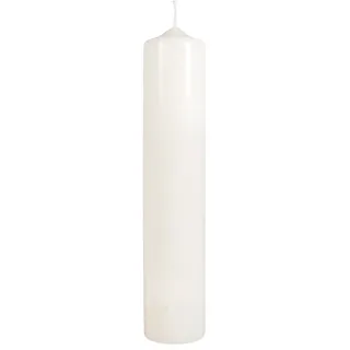 Rayher 3140396 Stumpenkerze, creme, rund, Länge 30 cm, 6 cm ø,100% Paraffin, RAL-Gütezeichen, Rundkerze, Taufkerze, Kommunionkerze, Kerzenrohling zum Verzieren und Basteln