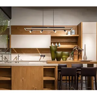 Globo LED-Pendelleuchte Ida 5-flammig Schwarz matt 1160 x 120 x 1200 mm