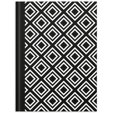 Bild von RNK-Verlag Notizbuch black & white Rhombus A5 Hardcover, punktiert (46745)