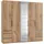 Drehtürenschrank Level by fresh to go 250 x 236 x 58 cm Braun