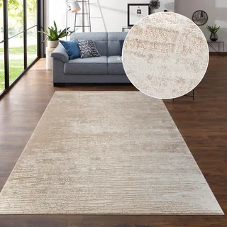 Teppich OTTO HOME "Ariano, dezenter Glanz mit Hoch-Tief-Struktur" Gr. 1, beige, B:60cm H:12mm L:90cm, Kunstfaser, Teppiche, Teppich, Vintage Design, Schrumpf Carving-Effekt, Wohnzimmer, Schlafzimmer