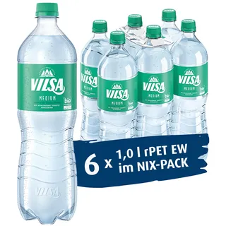 VILSA Mineralwasser Medium, 6 x 1,00 l PET