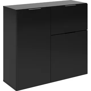 FMD Kommode Dark 89,1 x 79,8 x 31,7 cm Schwarz