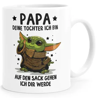 MoonWorks Kaffee-Tasse Papa Sprüche Geschenk Vatertag Lustig Motiv Baby- mit Spruch Weiss standard
