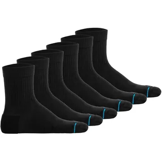 Kurzsocken STANCE "Socken Icon Quarter 6er Pack", Damen, Gr. 43-47, schwarz, Obermaterial: 77% Baumwolle CO. 14% Polyester PES. 6% Nylon NY. 3% Elasthan EL., Socken Kurzsocken