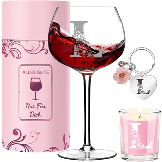 Personalisiertes Weinglas, Geschenkideen für Frauen Weingläser Geburtstagsgeschenk für Frauen Personalisierte Geschenke für Beste Freundin Dankeschön Geschenk Freundschaftsgeschenke Weihnachten (L)