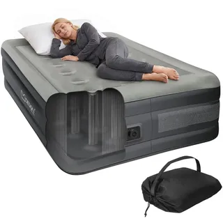 Ml-Design Luftbett , Grau , Textil , Rechteckig , 97x196 cm , TÜV Rheinland , Schlafzimmer, Betten, Gästebetten, Luftbetten
