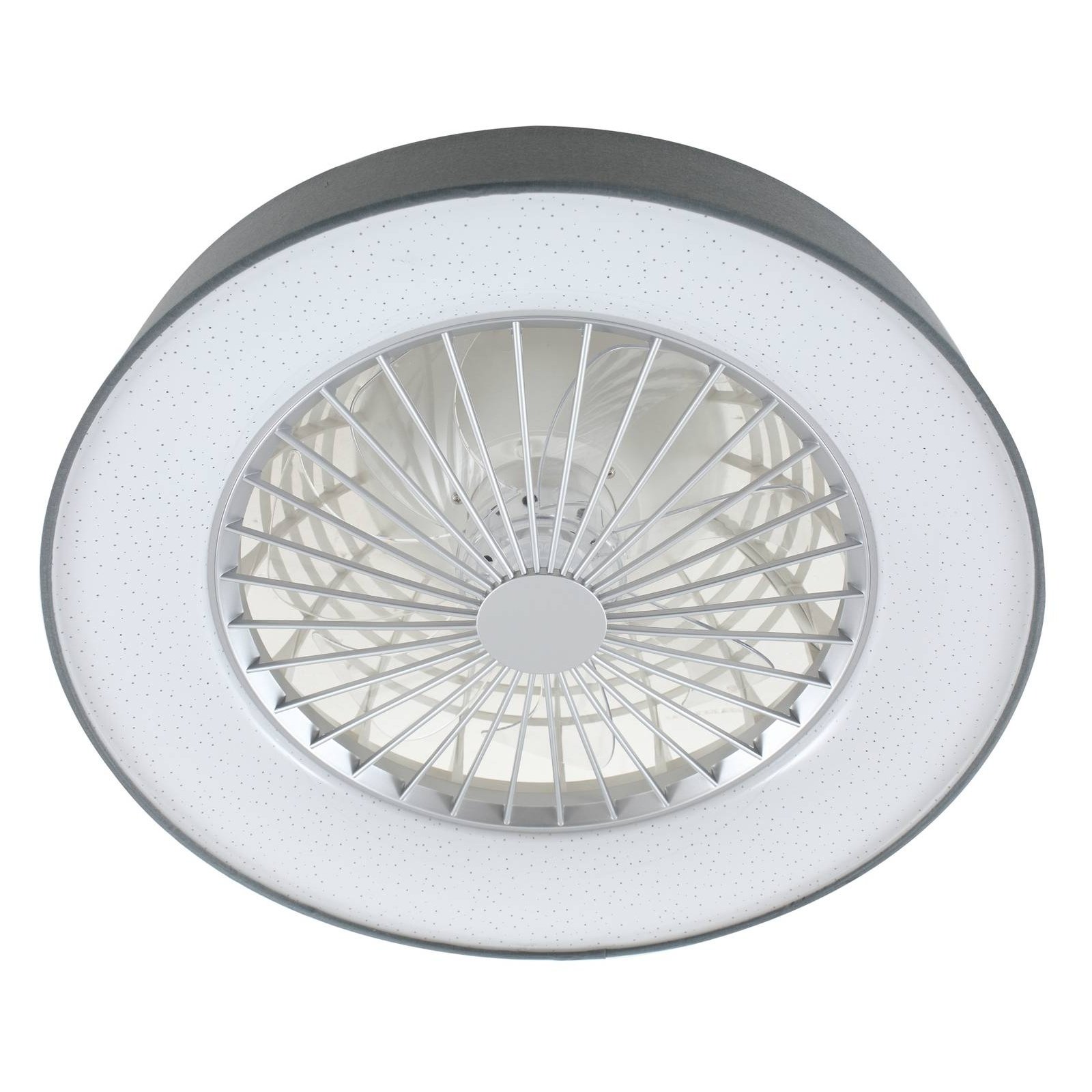 Bild von LED-Deckenventilator Mace, grau, leise, Ø 47 cm
