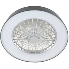 Bild von LED-Deckenventilator Mace, grau, leise, Ø 47 cm