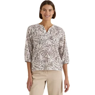 Cecil 3/4-Arm Tunika mit Blätterprint Light Alabaster White XL