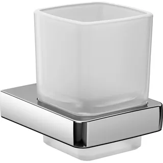 EMCO Zahnputzbecher Kristallglas satiniert Silber/Transparent