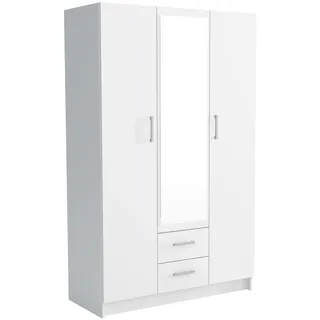 masseno Drehtürenschrank Pinello 120 x 195 x 55 cm Weiß