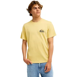 T-Shirt QUIKSILVER "One Piece Merry", Herren, Gr. XS, gelb (pampas), Obermaterial: 100% Baumwolle., Shirts T-Shirt