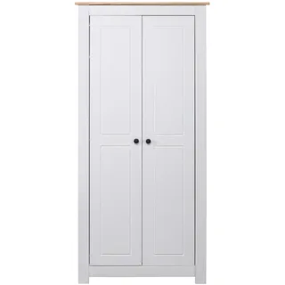 vidaXL Kleiderschrank Weiß 80×50×171,5 cm Kiefer Massiv Panama Serie