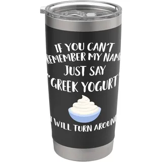 Griechischer Joghurt-Bekleidung – lustiges Joghurt-Liebhaber-Design Doppelwandiger Edelstahl-Thermobecher