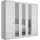 Drehtürenschrank Göteborg 246,3 x 216 x 58 cm Weiß
