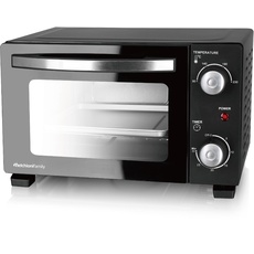 Melchioni Family | Elektrischer Ofen mit 11 Liter Kapazität DEVIL 11, einstellbare Temperatur bis zu 230°C, 30-Minuten-Timer, Schwarz
