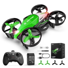 Holy Stone HS210F Mini Drohne für Kinder, 2 in 1 RC Quadrocopter mit Landmodus and Flugmodus, One Key Start Höhenhaltung, 3D Flips, Headless Modus Spielzeug Geschenke für Jungen Grün