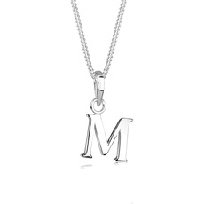 Bild Halskette Damen Buchstabe M Letter Anhänger in 925 Sterling Silber