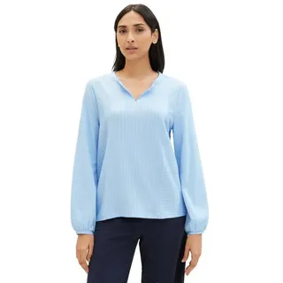 Tom Tailor Vertical Stripe Bluse - Blue White Thin Stripe - XL