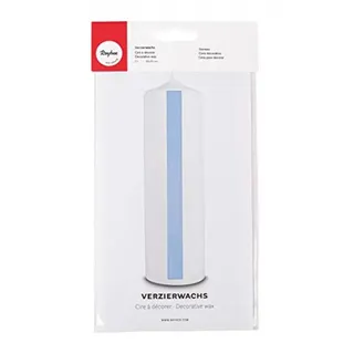 RAYHER HOBBY Rayher 3103708 Verzierwachs, hellblau, 2 Verzierwachsplatten 20 x 10 cm, Wachsfolie zum Kerzen verzieren, Kerzenwachs, Wachsfolie