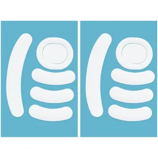 YINETTECH 2 Satz Mausfüße, Kompatibel mit Logitech G Pro Gaming Kabellose Maus Ersatz, Abgerundete, Gebogene Kanten, Mauszubehör, 0,8 Mm, Weiß