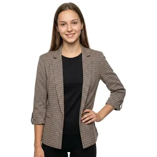 Vila Nice Blazer - Nuthatch / AOP Houndstooth Port Royale - 36