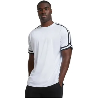 URBAN CLASSICS Oversized Stripes Mesh Kurzarm-t-shirt - White - S