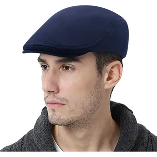 WETOO Schirmmütze Herren Schiebermütze Schwarz Driving Cabbie Jagd Flatcap Newsboy Cap