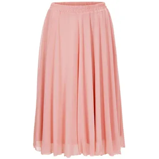 A-Linien-Rock GOLDNER "Kurzgröße Luftig schwingender Chiffonrock", Damen, Gr. 24, orange (melba), Obermaterial: 100% Polyester PES., festlich, normal, Röcke A-Linien-Rock, Ohne