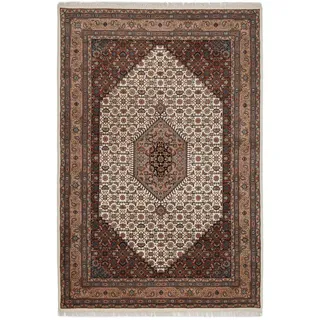 Rug and Roll Orientteppich Indo Bidjar, klassisch, strapazierfähig 40x60 cm , Creme , Textil , Orientalisch , Rechteckig , 40x60 cm , für Fußbodenheizung geeignet , Teppiche und Böden, Teppiche, Orientteppiche