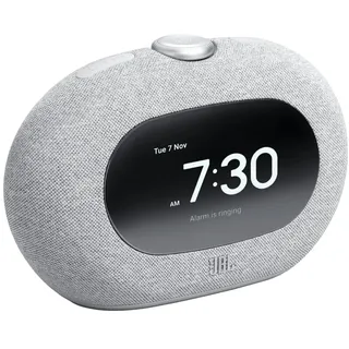 JBL Horizon 3, Digitaler DAB+/FM Radiowecker mit Bluetooth, Sonnenaufgangseffekt-Alarm, USB-C-Ladung, Akku und Netz, Pro Sound, kompatibel ONE App, Grau