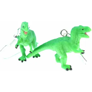 Miniblings Tyrannosaurus Rex Ohrringe Dinos Dinosaurier grün versilbert | Ohrschmuck, sorgfältig in Berlin gefertigt, ein Fundstück für Sammler
