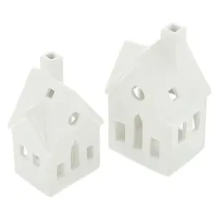 Frank Flechtwaren Teelichthalter Winterhaus, im 2er Set, Windlicht. Deko. Geschenk zum Einzug, Stilvolles Design, als Geschenk, Deko
