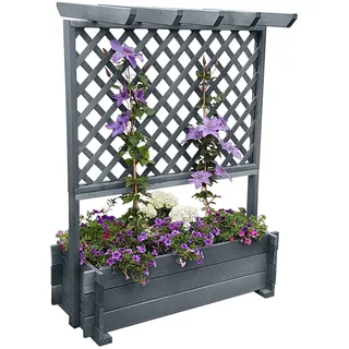 Promadino Rankkasten mit Pergola 112 x 65 cm Grau
