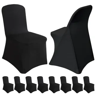 BORDEAG 10 Stück Stuhlbezug Hochzeit, Hussen Für Stühle, Stuhlhussen Lang, Stuhlhussen Universell, Stuhlbezüge Elastisch Waschbar Stuhlbezug, Wiederverwendbar für Hochzeit Bankett Dekoration
