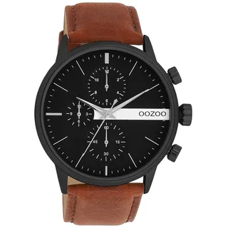 Oozoo Herren Armbanduhr Timepieces Analog Leder braun UOC11223