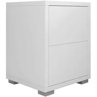 Mirjan24 Nachtschrank N2 31 x 38 x 30 cm Weiß Hochglanz