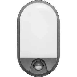 Adviti Aussenlampe 15 W LED 21,5 cm inkl. Bewegungsmelder IP54 Grau