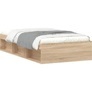 vidaXL Bettgestell Sonoma-Eiche 100x200 cm - Braun