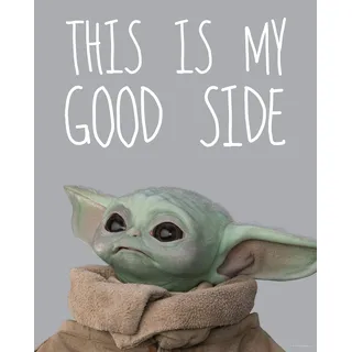 KOMAR Bild »Mandalorian The Child Chocolate Side« Disney Star Wars 1 Stk. tlg. Wandbild zur Dekoration, im Kinderzimmer | ohne Rahmen, bunt