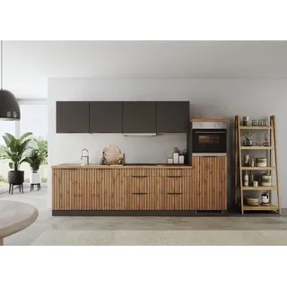 kochstation Küchenzeile KS-Lagos2 300 cm grau