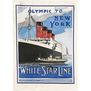 Half a Donkey Great Ships White Star Line The Olympic Geschirrtuch, groß, Baumwolle