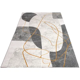 Paco Home Tuana 217", grau, B:160cm H:15mm L:230cm, Polypropylen (PP), Teppiche, Teppich, Kurzflor, modernes 3D-Design, Wohnzimmer