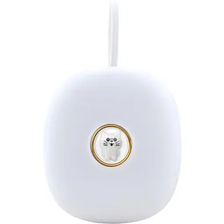 Lancoon LED-Digitalwecker, stille Starke Vibration, Schlummerfunktion, tragbar für Gehörlose und Schwerhörige, geeignet für Studentenwohnheim, und niedliches Design(Weiß)