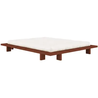 Futonbett KARUP DESIGN "Bettgestell JAPAN BED Futonbett aus FSC-zertifiziertem Massivholz", terra rot, B:188cm H:20cm L:228cm, Betten, Futonbett, zeitlos, bequem & in mehreren Farben und Größen erhältlich
