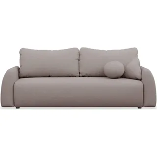 Selsey 3-Sitzer Sofa Nubelle Dunkelbeige Chenille-Bezug, wasserabweisend , Greige , Kunststoff , 244x85x93 cm , Babymöbel & Kindermöbel, Kinderzimmer & Jugendzimmer, Schlafsofas