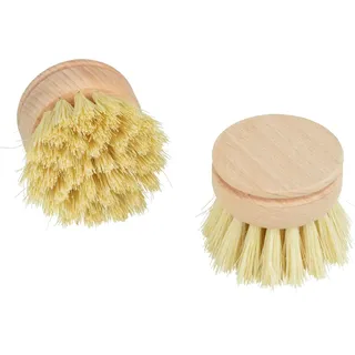 Homéa, 2 Ersatzköpfe für Geschirr, Holz, Durchmesser 5 cm, Natur, Vintage