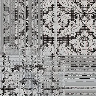 Homemania Teppich, Bedruckt, Gray, Lily-Zusammenfassung, rutschfest, für Wohnzimmer, Schlafzimmer, Mehrfarbig aus Polyester, Baumwolle, 100 x 200 cm