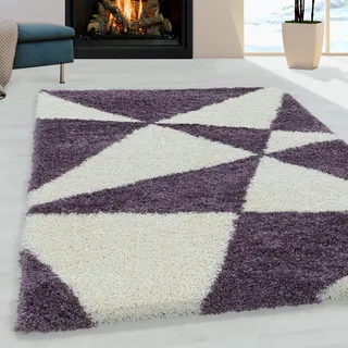 Ayyildiz Teppiche Hochflor-Teppich »TANGO 3101« rechteckig 50 mm Höhe Wohnzimmer, lila
